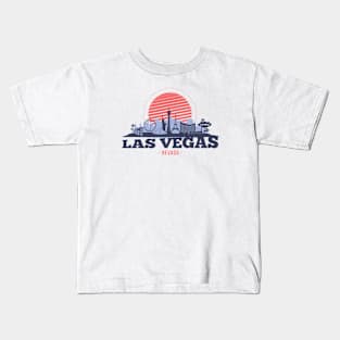 Retro Las Vegas, Nevada Skyline Kids T-Shirt